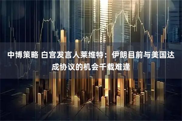 中博策略 白宫发言人莱维特：伊朗目前与美国达成协议的机会千载难逢